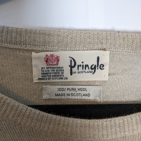Vintage Pringle of Scotland 100% Pure Wool Sweater Golf XXL - Picture 6 of 7